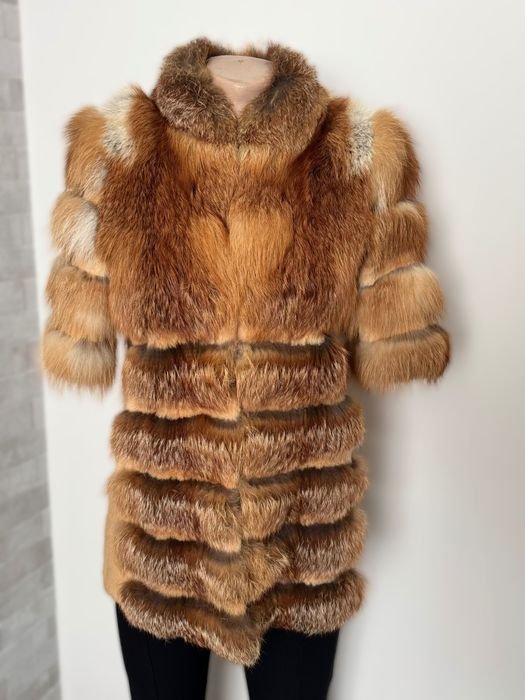 Women Fox Fur Vest Multicolor 36
