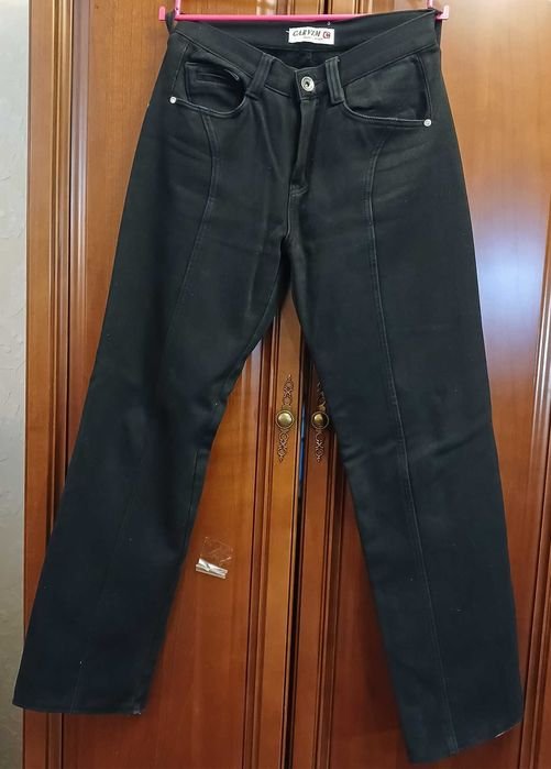 Herren Jeans Schwarz Baumwolle