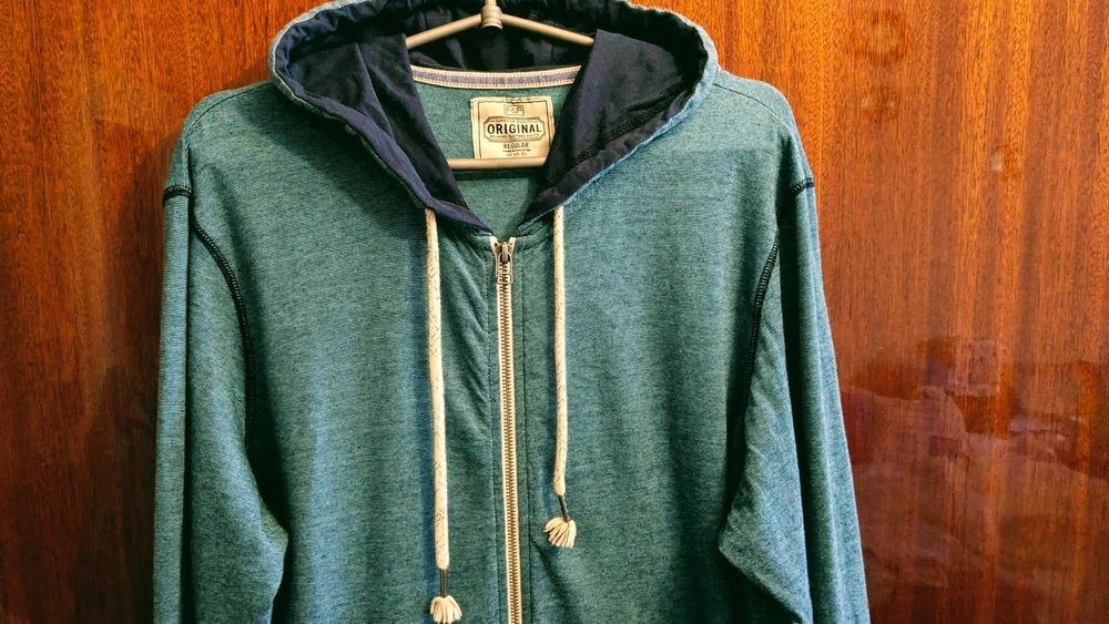Herren F&F Kapuzenpullover Grün Baumwolle 40