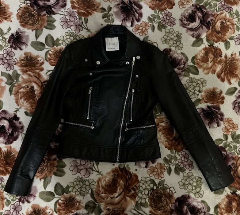 Herren Lederjacke Schwarz 34