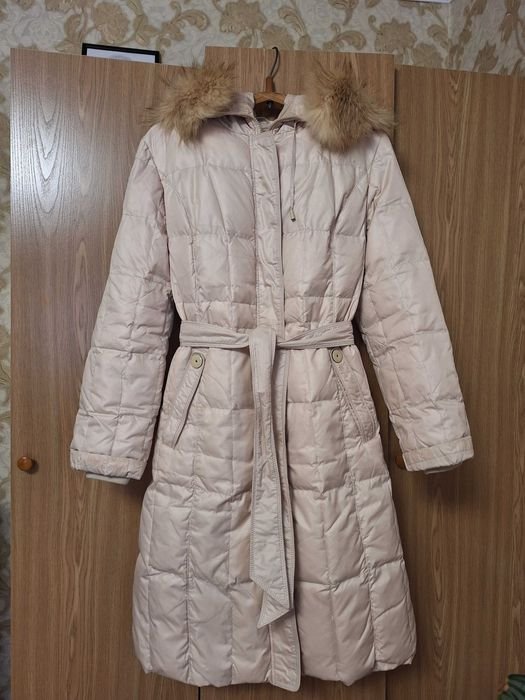 Damen Gasania Winter Midi Daunenjacke Beige 44