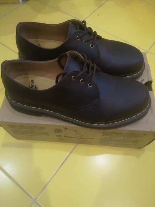 Uomo Dr. Martens Stivali Marrone Pelle 43