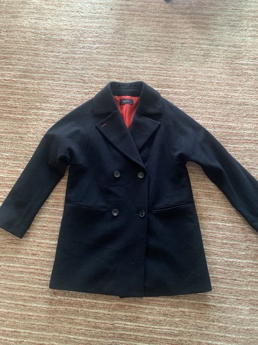 Damen Mantel Schwarz Kaschmir 38