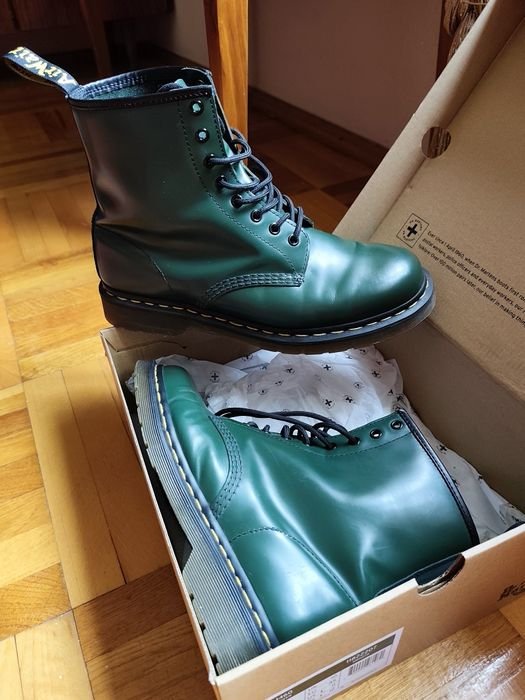 Uomo Dr. Martens Stivali Verde 45