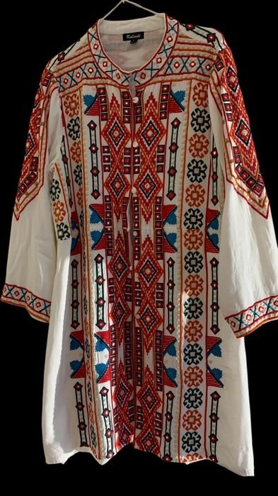 Women Ethnic Jacket White Cotton 40
