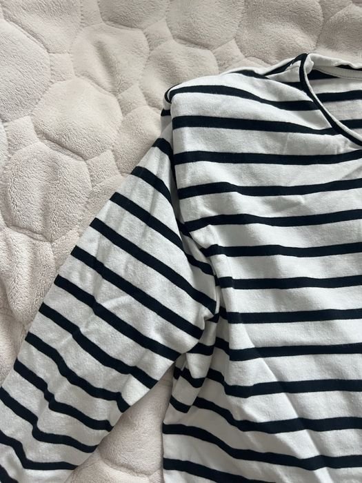 Damen Mango Pullover Weiß Gestreift 36