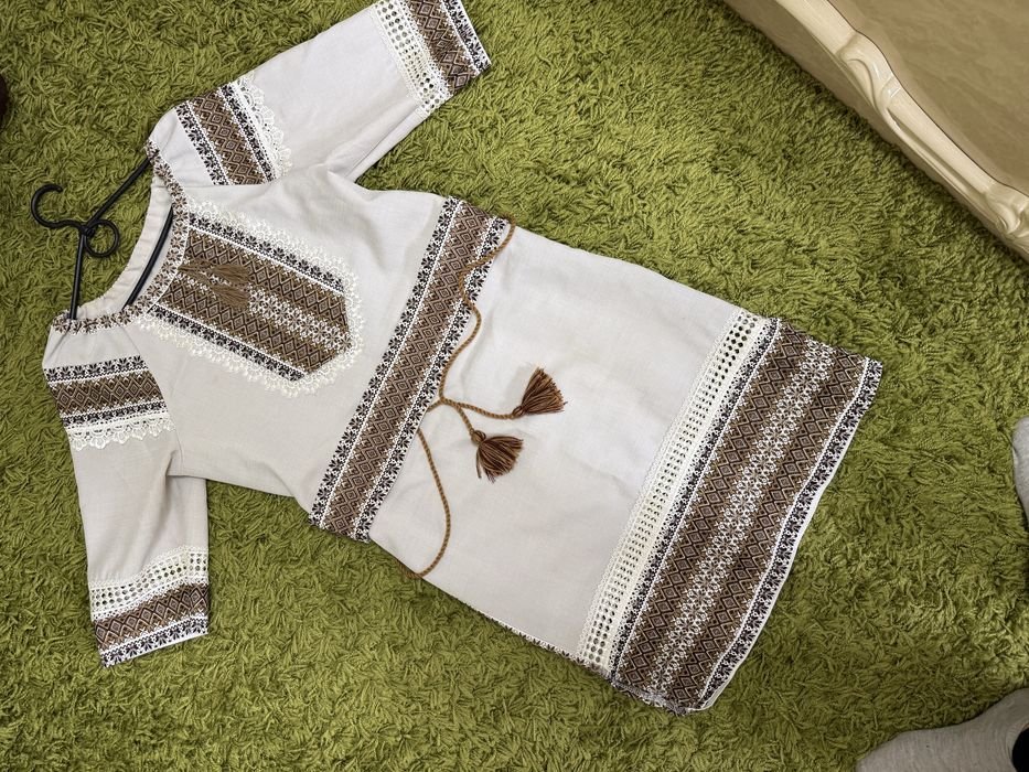 Women Linen Dress Beige 38