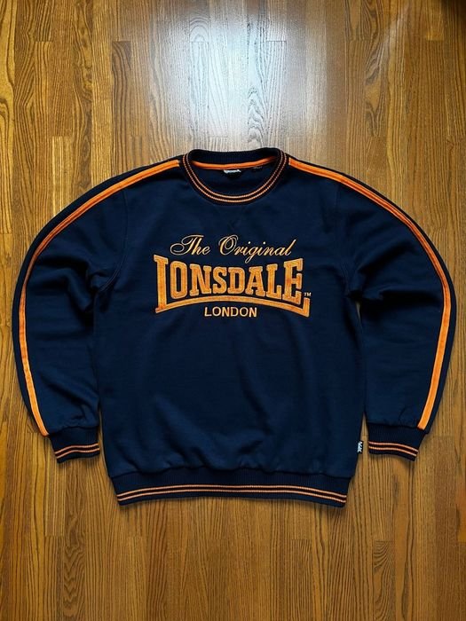 Мужской Lonsdale Свитер Тёмно-синий 40