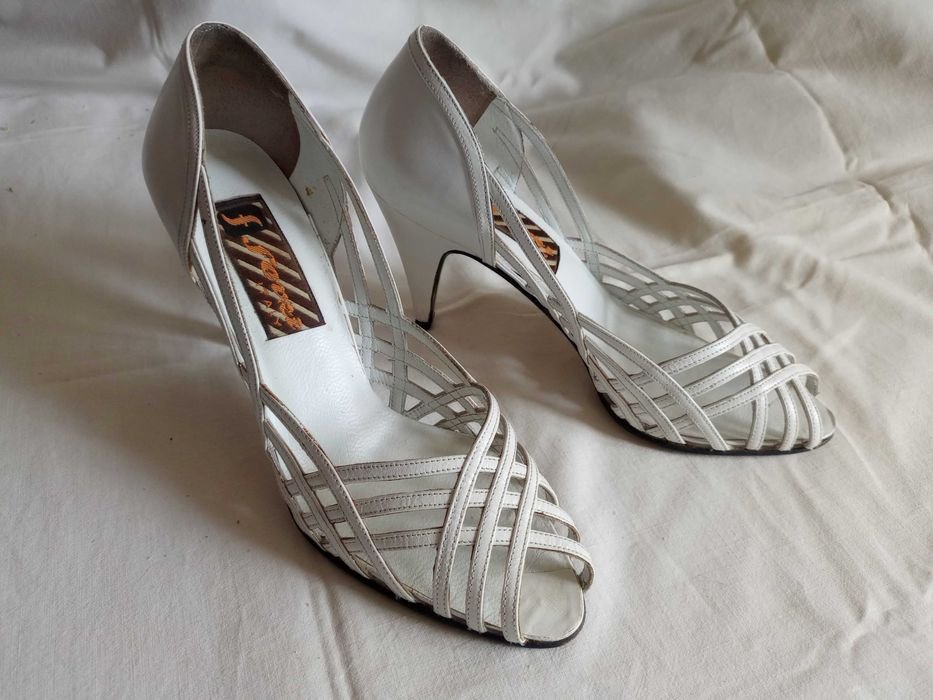 Femme Talons Blanc Cuir 37.5