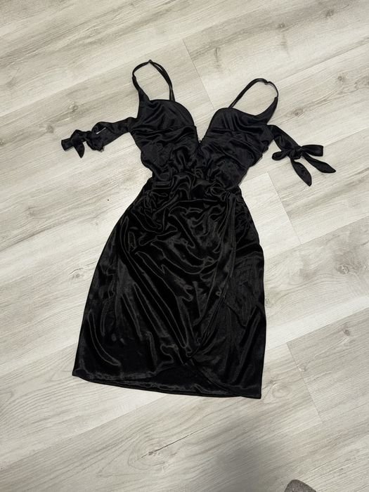 Femme Robe Noir Satin 36