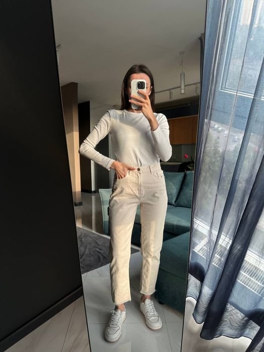 Donna Jeans Mom Beige 36