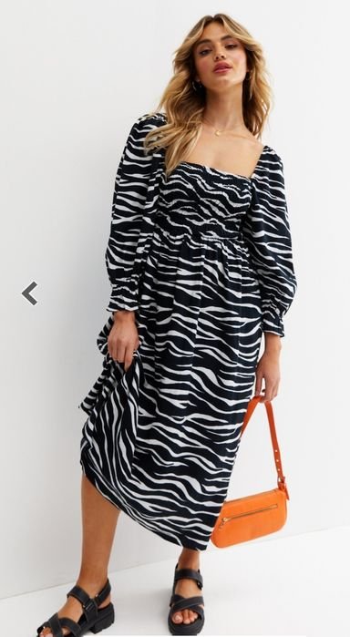 Damen Kleid Schwarz Leinen 44