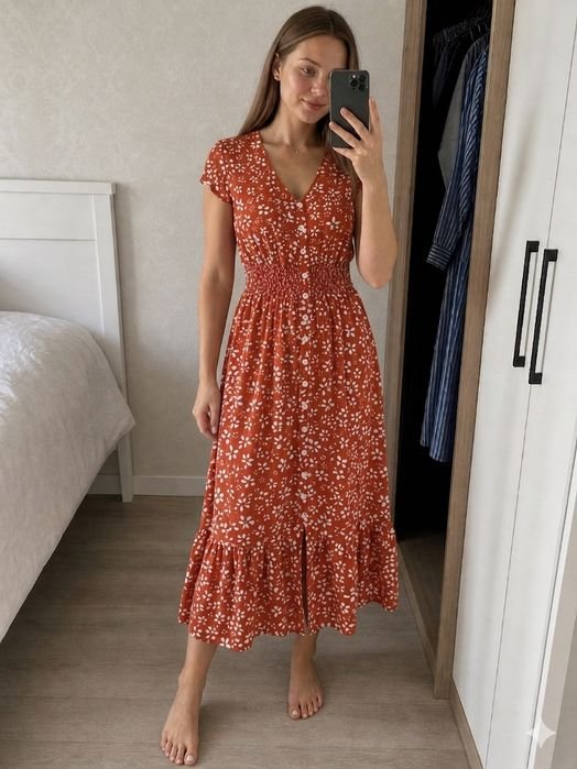 Damen Kleid Rot 40