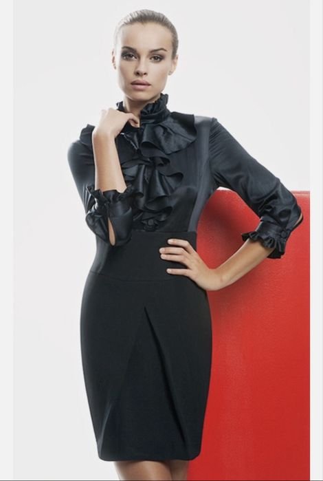 Femme Emporio Armani Robe Noir Soie 38
