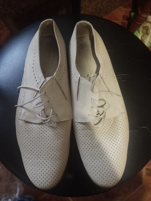 Men MIDA Heels White Leather 41
