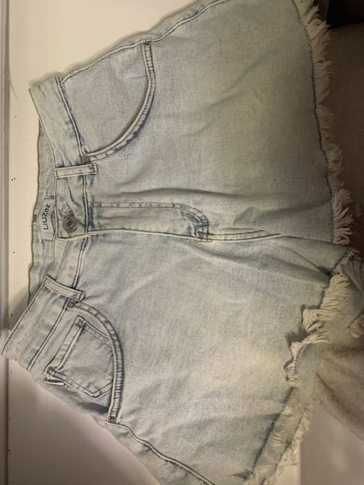 Femme Shorts en Jean Bleu Marine  