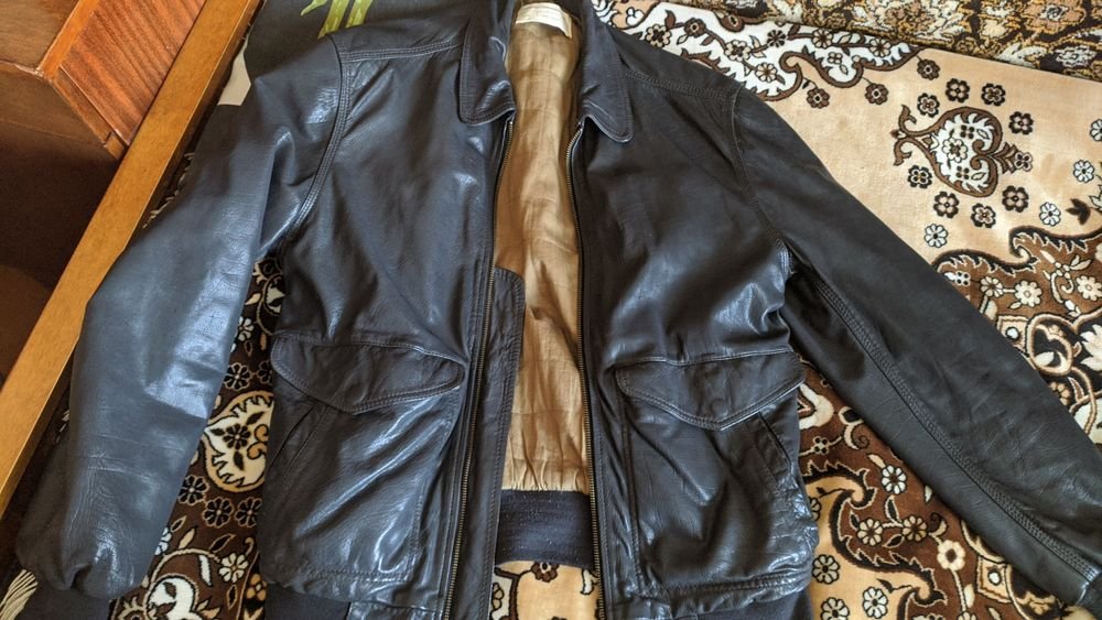 Uomo French Connection Giacca in Pelle Nera 