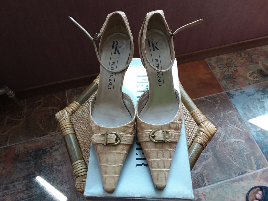 Женские Peter Kaiser Туфли Чёрные Кожа 40