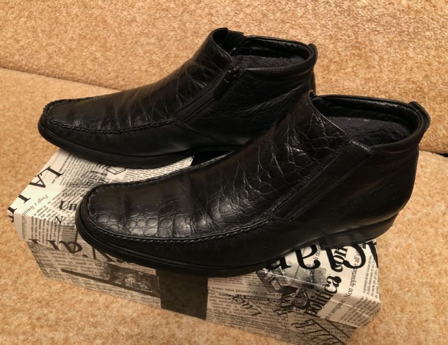 Мужские Luciano Carvari Полуботинки Чёрные Кожа 39