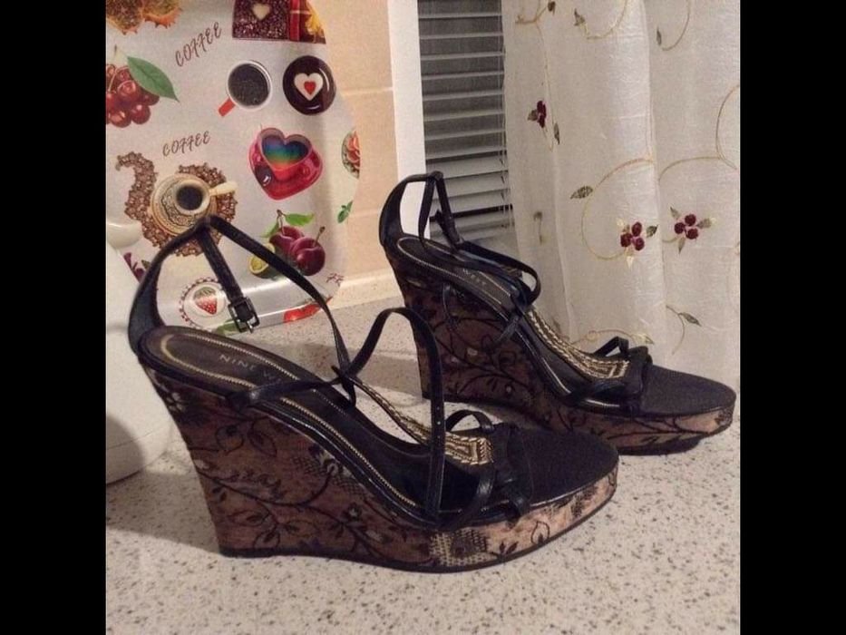 Femme Nine West Talons Noir Cuir 39