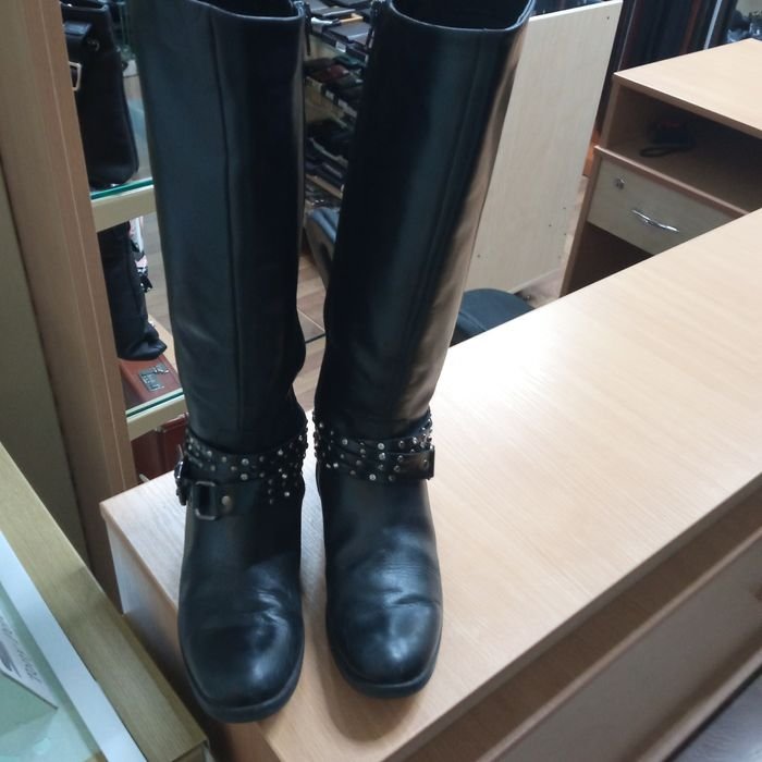 Donna Tosca Blu Stivaletti Neri Pelle 38