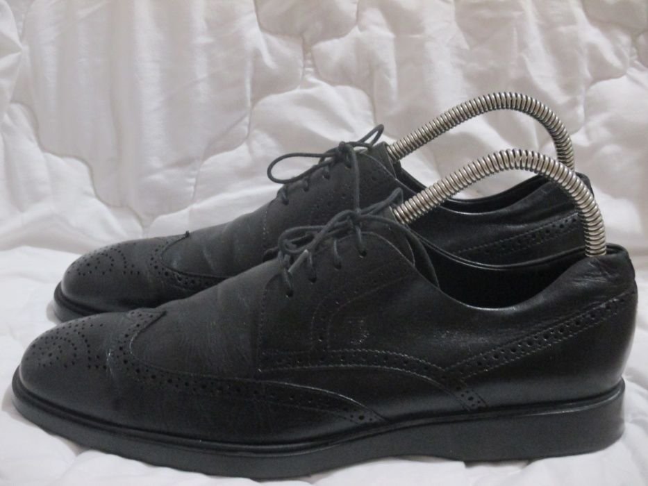 Herren Tods Schuhe Schwarz Leder 43