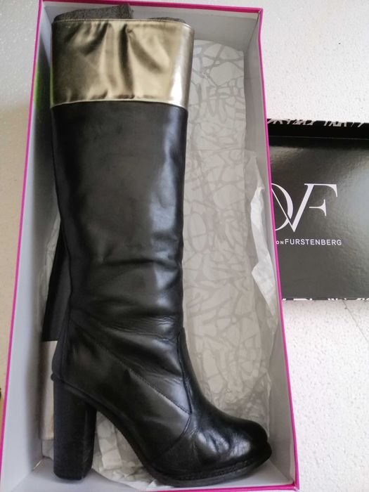 Femme Diane von Furstenberg Bottes Noires Cuir 39