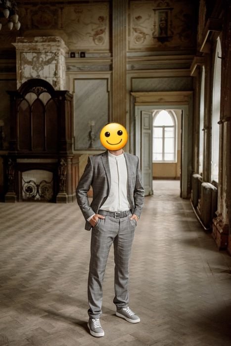 Мужской Benvenuto Костюм Серый Шерсть 42