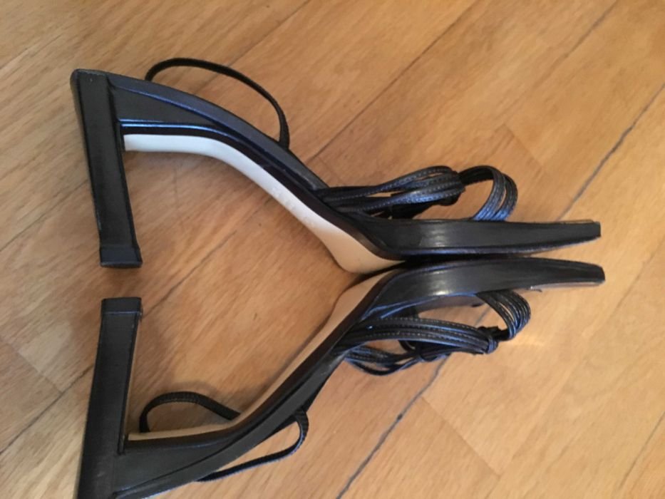 Женские Pollini Босоножки Тёмно-синий Кожа 37