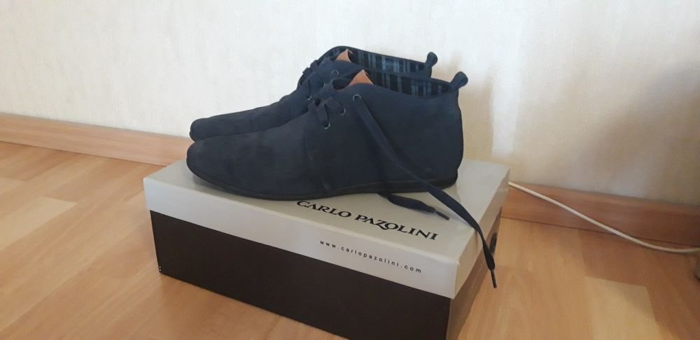 Homme Carlo Pazolini Bottes Bleu Foncé Cuir