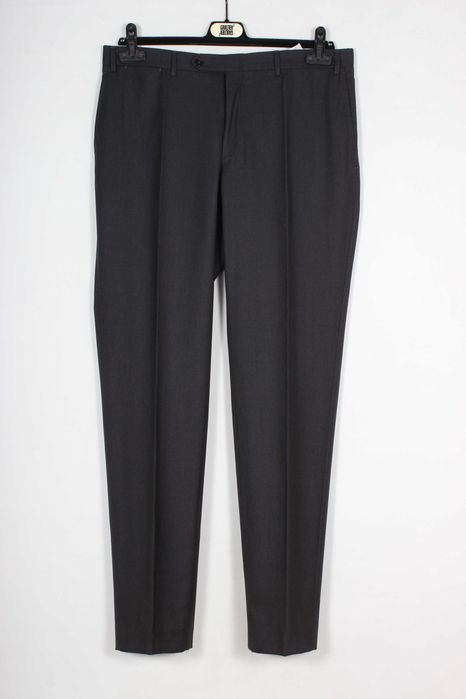 Uomo Canali Pantaloni Grigi Lana 50