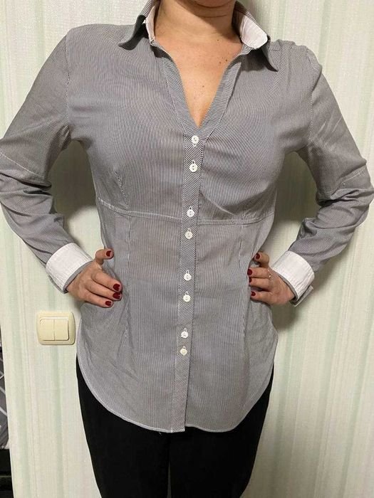 Женская Laura Ashley Рубашка Белая Хлопок 36