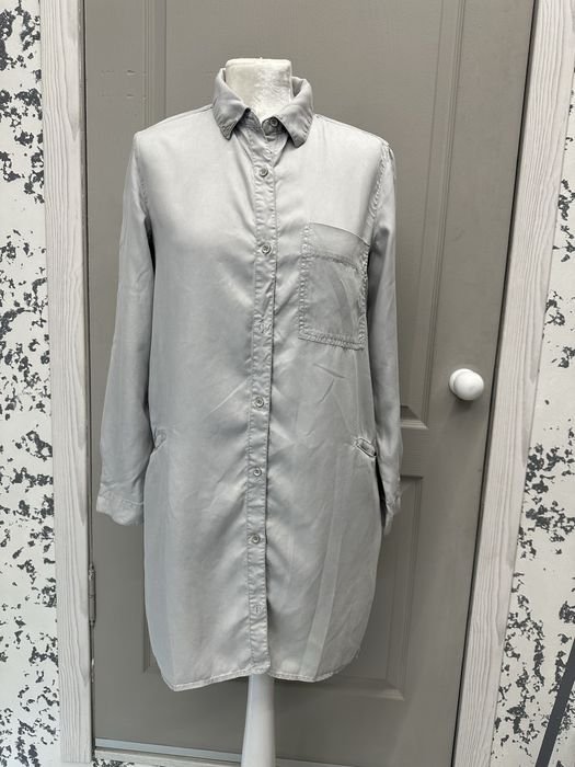 Damen Kleid Grau Baumwolle 36