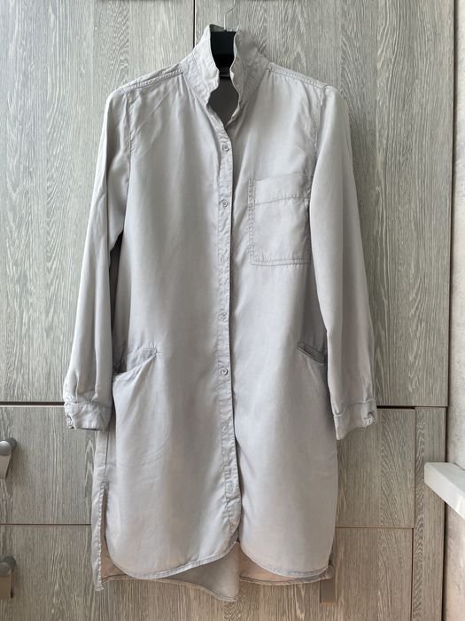 Damen Kleid Grau Baumwolle 36