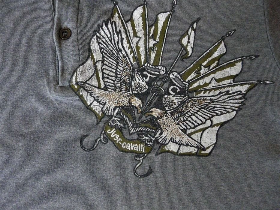 Мужской Roberto Cavalli Поло Белый Хлопок