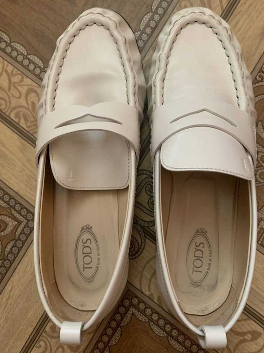 Damen Tod's Slipper Weiß Leder 38
