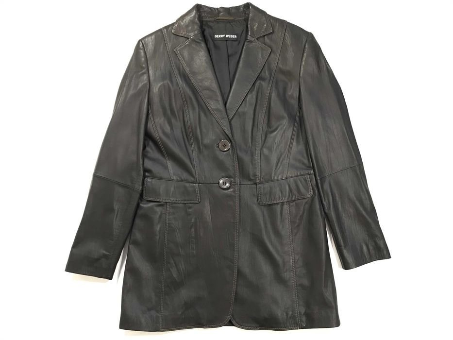 Женский GERRY WEBER Пиджак Тёмно-коричневый Кожа
