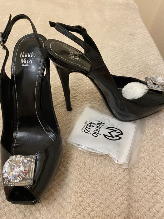 Женский Nando Muzi Каблуки Чёрный Кожа 37