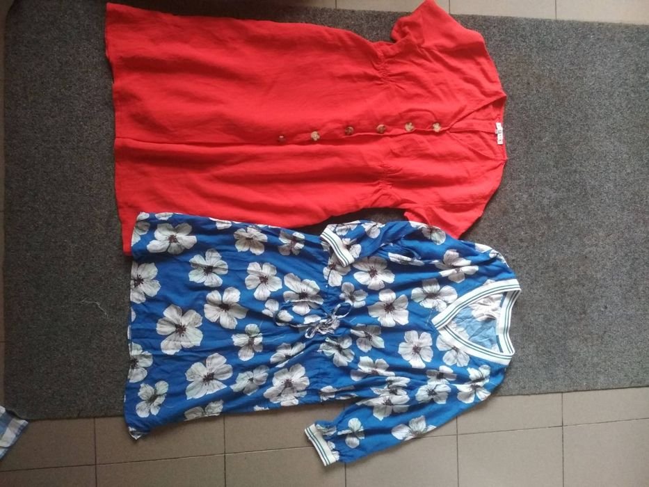 Damen Etam Kleid Rot Viskose 40