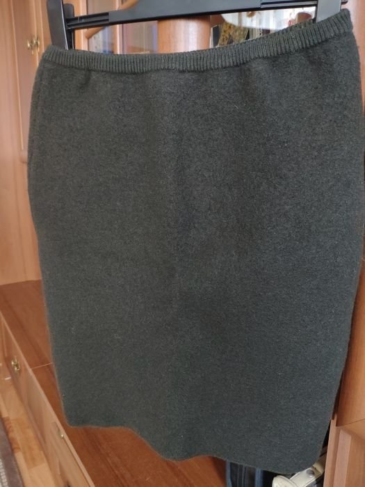 Женская Jigsaw Юбка Зелёная Шерсть 36