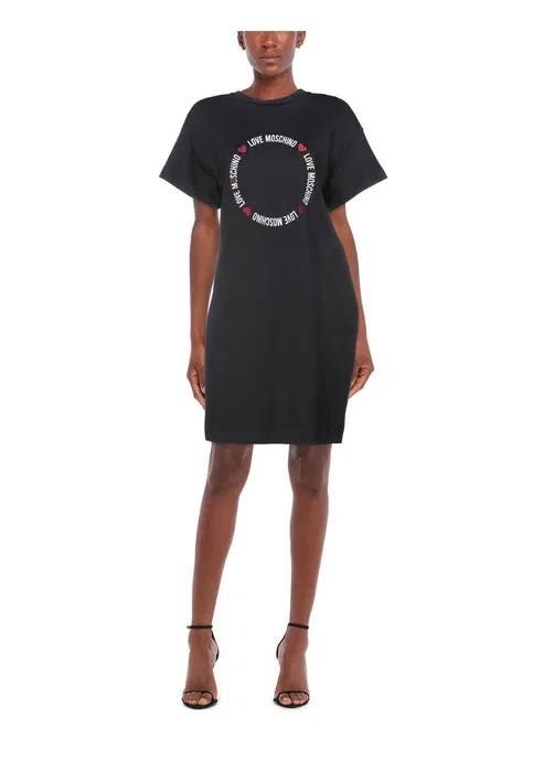 Donna Love Moschino Abito Nero Taglia Unica