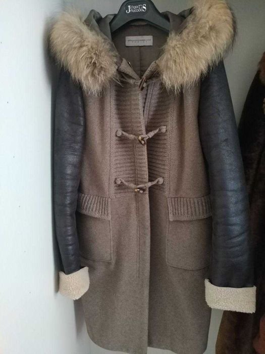 Женское Пальто Коричневый Вовна 36