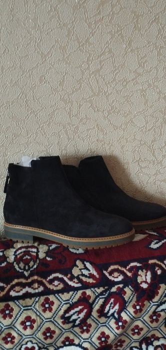 Uomo Paul Green Stivali Nero Suede 41.5