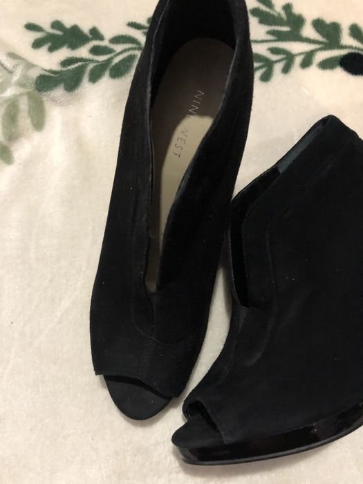 Men Nine West Heels Black Suede 38