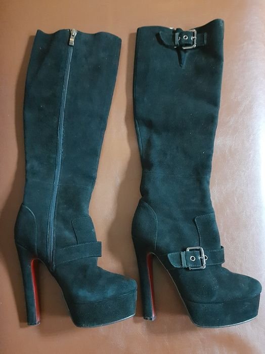 Femme Christian Louboutin Bottes Hautes Noires