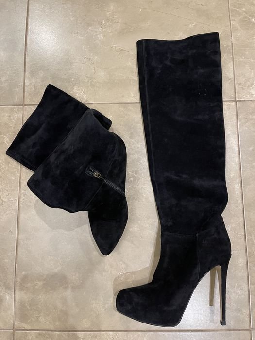 Donna Le Silla Stivali Neri Camoscio 39