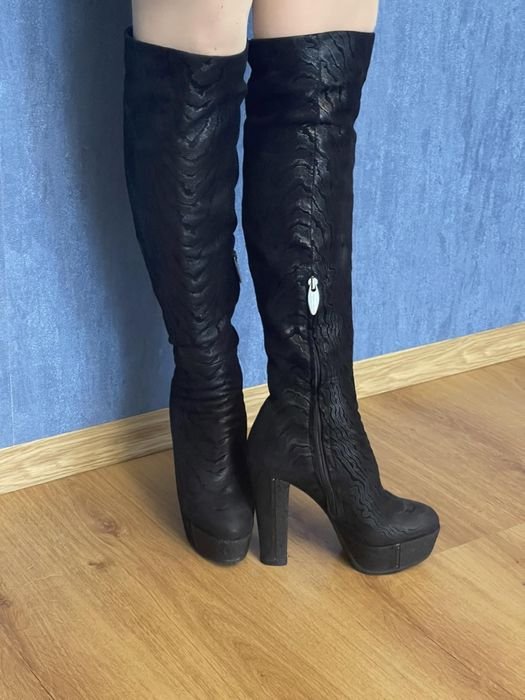 Женские Loriblu Сапоги Чёрные Кожа 38