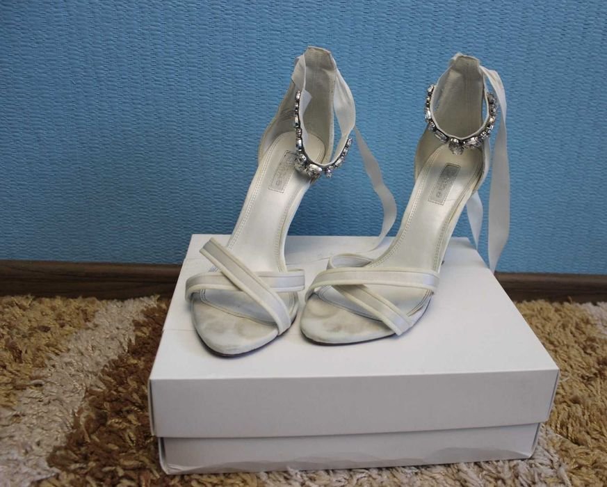 Damen Sandalen Weiß Textil 39
