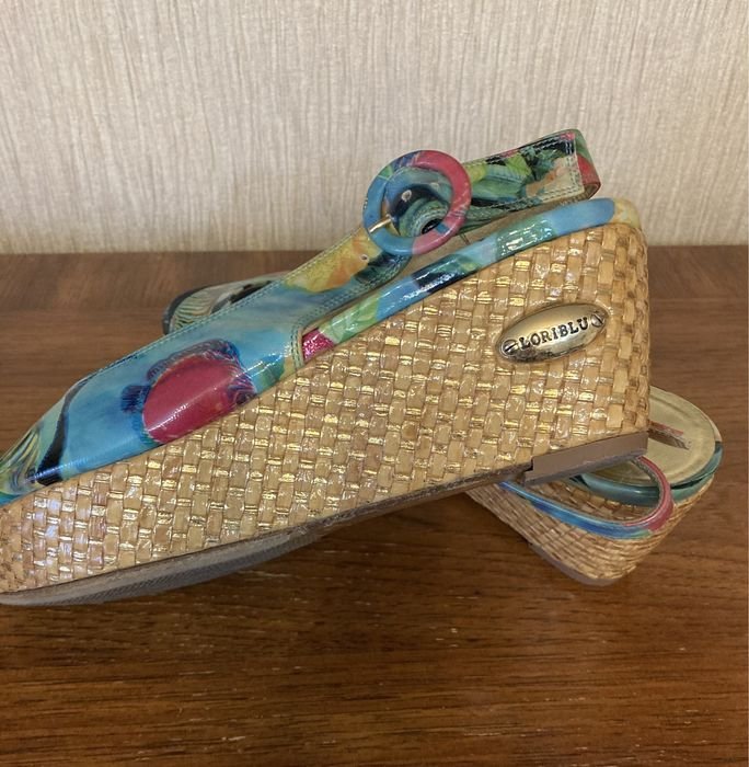 Женские Босоножки Різнокольоровий Шкірзам 37