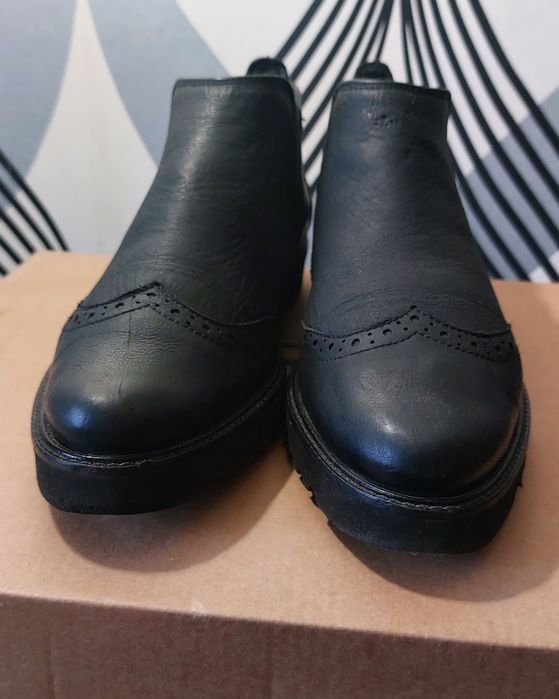 Damen Paul Green Absätze Schwarz Leder 39